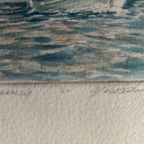 Square rig etching signed/numbered W. Westenhaver - Picture 3 of 4